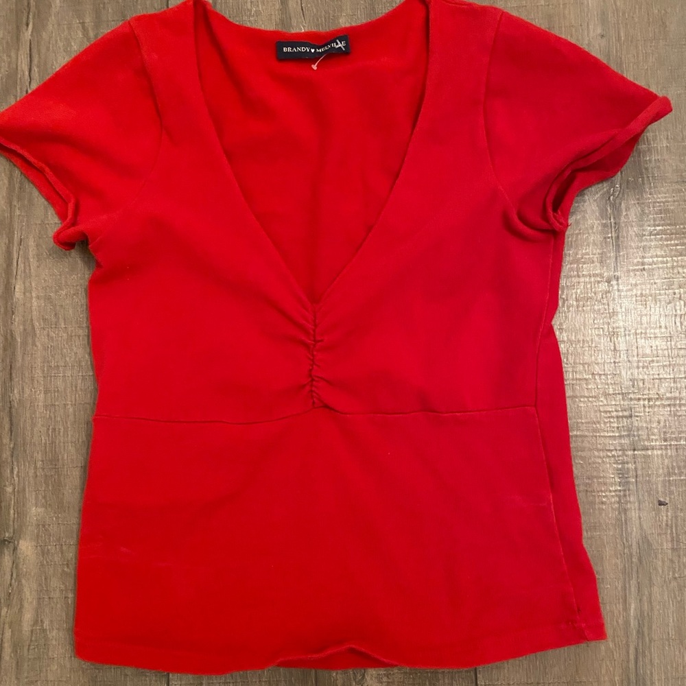 Brandy Melville John Galt Red Gina Top